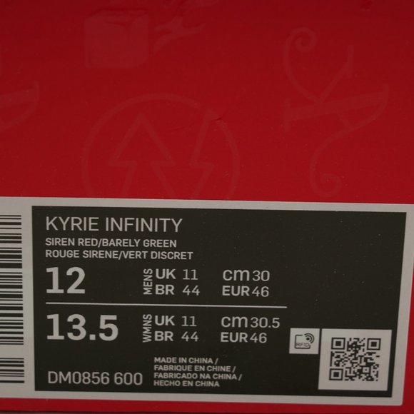 Nike Kyrie Infinity 8 Basketball Athletic Shoes Siren Red Men's size 12 DM0856 - Picture 13 of 13